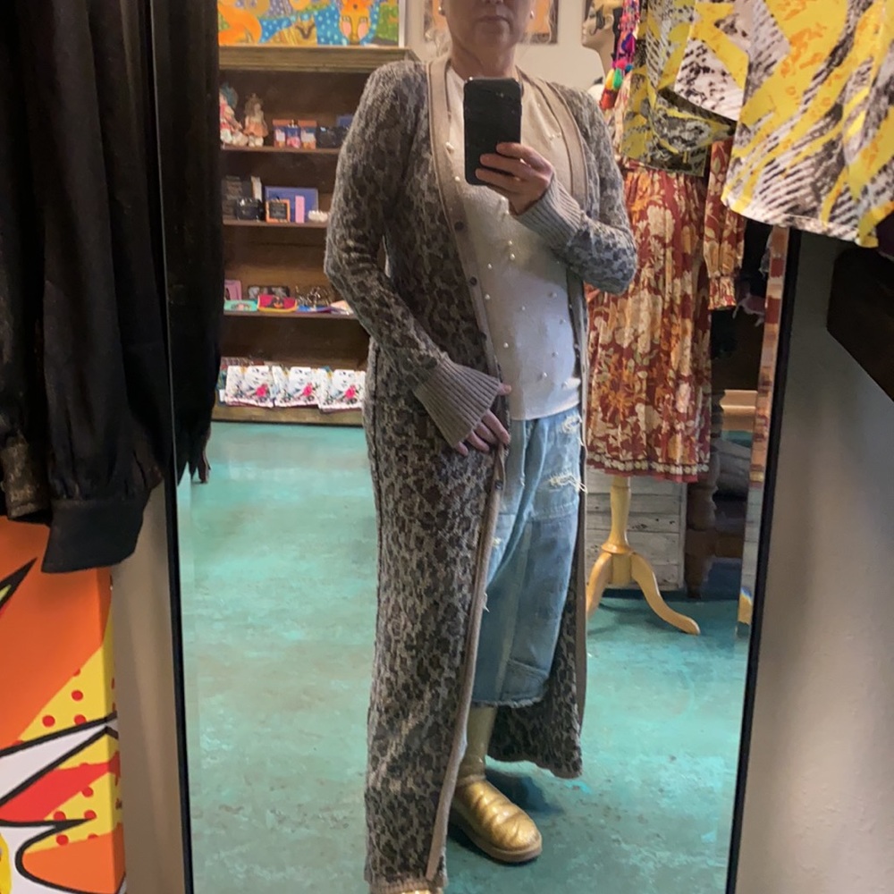 Free people long cheetah sweater - Picture 5 of 5